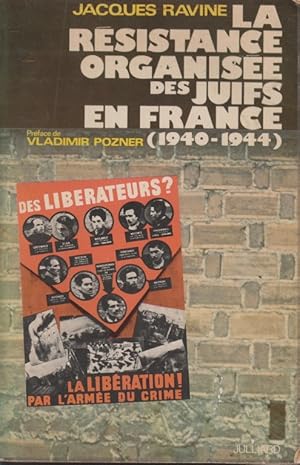 Seller image for LA RSISTANCE ORGANISE DES JUIFS EN FRANCE, 1940-1944 for sale by Dan Wyman Books, LLC