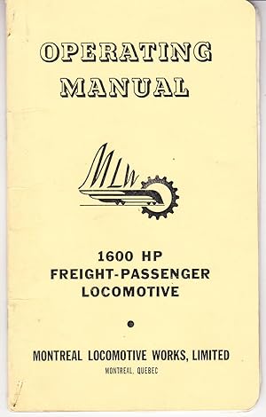 Operating Manual TP-402 for 1600 HP Diesel-Electric Road Freight-Passenger Locomotive