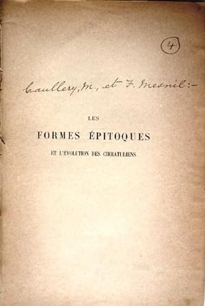 Imagen del vendedor de Les Formes pitoques et l'volution des Cirratuliens. a la venta por Patrick Pollak Rare Books ABA ILAB