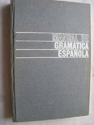 MANUAL DE GRAMÁTICA ESPAÑOLA