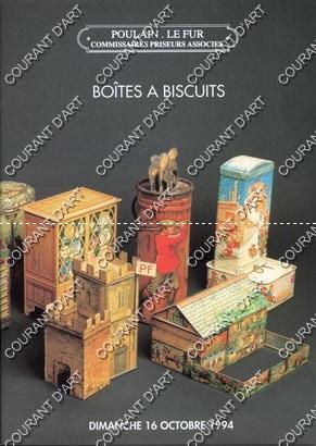 BOITES A BISCUITS. COLLECTION DE BOITES A BISCUITS EN TOLES LITHOGRAPHIEE. [HUNTLEY & PALMERS. JA...