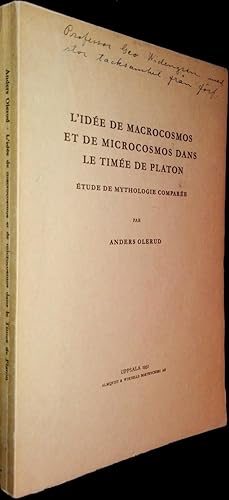 Imagen del vendedor de L'Ide de macrocosmos et de microcosmos dans le "Time" de Platon. Etude de mythologie compare. a la venta por Le Chemin des philosophes