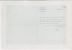 Autograph quotation signed ("A. Yehca"). In French.