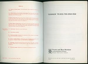 Seller image for Terrier: TR650 - 750 - 850 - 950 Operator's Handbook for sale by Little Stour Books PBFA Member