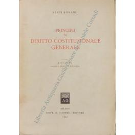 Imagen del vendedor de Principii di diritto costituzionale generale a la venta por Libreria Antiquaria Giulio Cesare di Daniele Corradi