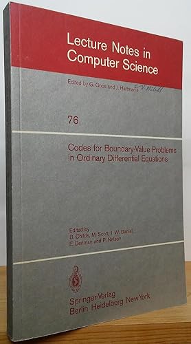 Seller image for Codes for Boundary-Value Problems in Ordinary Differential Equations: Proceedings of a Working Conference, May 14-17, 1978 for sale by Stephen Peterson, Bookseller