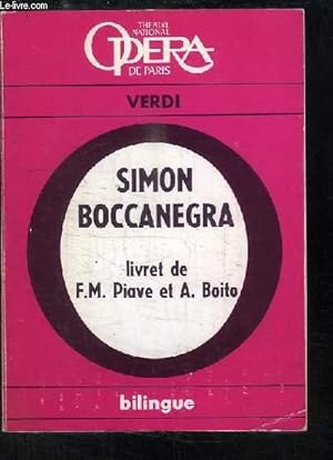 Seller image for Simon Boccanegra. Mlodrame en 1 prologue et 3 actes de Giuseppe Verdi. for sale by Le-Livre