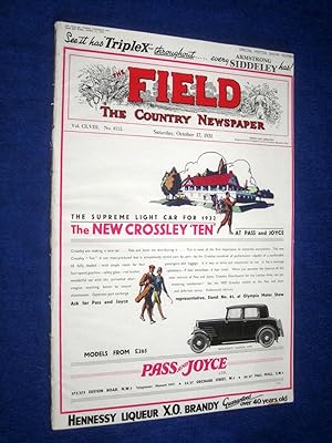 The Field, The Country Newspaper, 17 October 1931, Magazine, ( Sir Arthur Stanley (portrait), Rho...