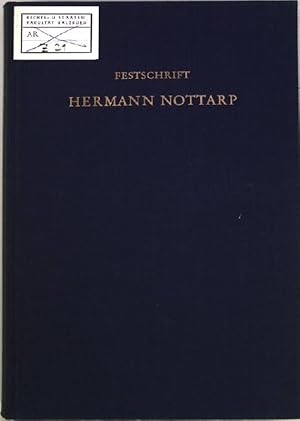 Bild des Verkufers fr Festschrift der Rechts- und Staatswissenschaftlichen Fakultt der Julius-Maximilians-Universitt Wrzburg zum 75. Geburtstag von Hermann Nottarp; zum Verkauf von books4less (Versandantiquariat Petra Gros GmbH & Co. KG)