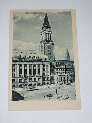 AK Kiel. Rathaus mit Schwertträger-Brunnen