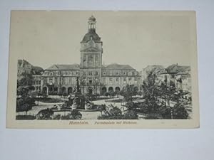 AK / Feldpostkarte Mannheim. Paradeplatz mit Rathaus