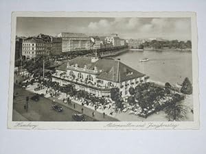 AK / Postkarte, Hamburg, Alsterpavillon und Jungfernstieg