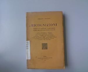 Immagine del venditore per Ricognizioni. Profili di scrittori e movimenti spirituali contemporanei italiani. venduto da Antiquariat Bookfarm