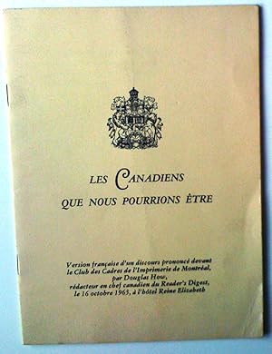 Image du vendeur pour Les Canadiens que nous pourrions tre mis en vente par Claudine Bouvier