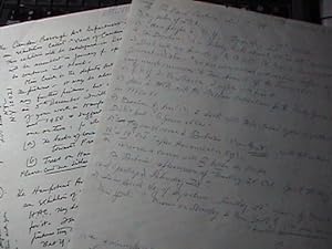 1978 HANDWRITTEN MANUSCRIPT NOTES BY GERMAN-AMERICAN PROFESSOR, RABBI AND EXPRESSIONIST PAINTER