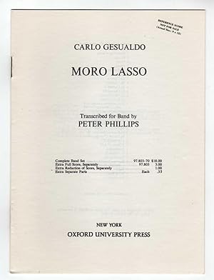 Moro Lasso (transcribed for Band) [MINIATURE EXAMINATION/PERUSAL SCORE]