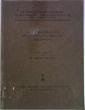 Bild des Verkufers fr Girolamo Seripando de Iustitia et Libertate Christiana; Corpus Catholicorum, Band 30; zum Verkauf von books4less (Versandantiquariat Petra Gros GmbH & Co. KG)