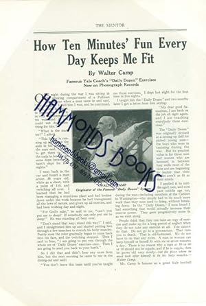 Seller image for Advertisement for Health Builders Inc. - "How Ten Minutes' Fun Every Day Keeps Me Fit by Walter Camp" for sale by Hammonds Antiques & Books