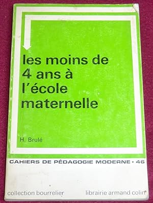 Imagen del vendedor de Cahiers de pdagogie moderne N 46 : LES MOINS DE QUATRE ANS A L'ECOLE MATERNELLE a la venta por LE BOUQUINISTE