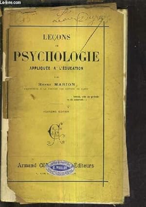 Image du vendeur pour LECONS DE PSYCHOLOGIE APPLIQUEE A L'EDUCATION / 8E EDITION. mis en vente par Le-Livre