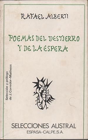 Seller image for Poemas del destierro y de la espera for sale by Libros Sargantana