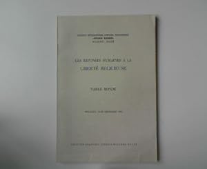 Imagen del vendedor de Les reponses humaines a la liberte religieuse. Table Ronde. Bolzano, 19-20 Decembre 1965. a la venta por Antiquariat Bookfarm