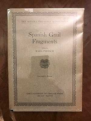 Seller image for Spanish Grail Fragments Volume I: Texts for sale by Three Geese in Flight Celtic Books