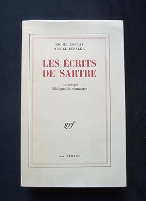 Imagen del vendedor de Les crits de Sartre - Chronologie - Bibliographie commente - a la venta por Le Livre  Venir