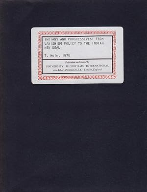 Imagen del vendedor de Indians and Progressives: From Vanishing Policy to the Indian New Deal a la venta por Diatrope Books