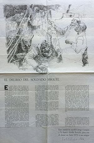 EL DELIRIO DEL SOLDADO MIGUEL - Cuento escrito por Jorge Campos e ilustrado por Adolfo Estrada pa...