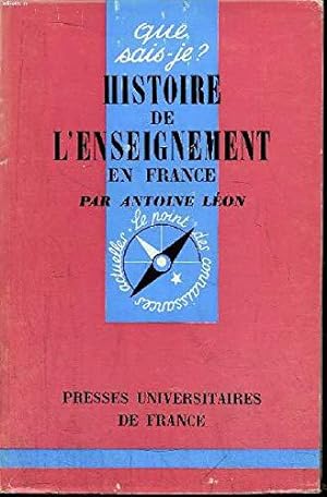 Imagen del vendedor de Histoire De L'enseignement En France a la venta por JLG_livres anciens et modernes