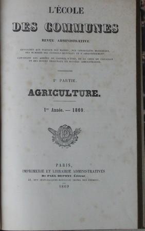 l'École des Communes: Agriculture
