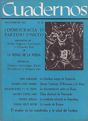 Bild des Verkufers fr CUADERNOS. La Revista Mensual de Amrica Latina. N 79. Diciembre 1963 zum Verkauf von Librera El Astillero