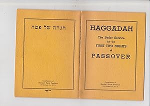 THE SEDER SERVICE for the first two nights of Passover with illustrations. Revised and edited by ...