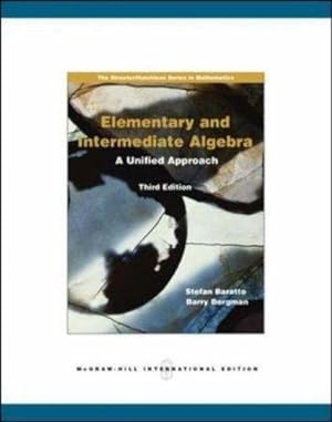 Image du vendeur pour INTERNATIONAL EDITION---Elementary and Intermediate Algebra : A Unified Approach, 3rd edition mis en vente par READINGON LLC