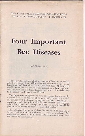 Seller image for Four Important Bee Diseases for sale by Mr Pickwick's Fine Old Books