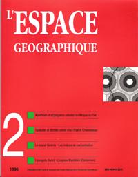 L'espace Géographique Tome 25 n° 2 . 1996 : Apartheid et Ségrégation Urbaine En Afrique Du Sud - ...