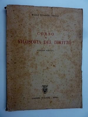 Seller image for CORSO DI FILOSOFIA DEL DIRITTO Edizione Ridotta" for sale by Historia, Regnum et Nobilia