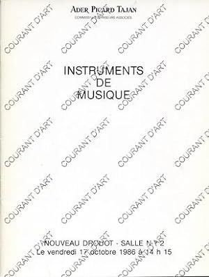 INSTRUMENTS DE MUSIQUE. [VIOLON. GUITARE. MANDOLINE. ETUI VIOLON. VIOLONCELLE.]. 17/10/1986. (Wei...