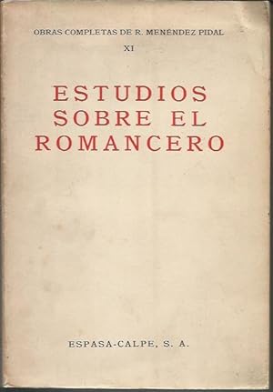 Imagen del vendedor de Estudios Sobre el Romancero obras completas XI a la venta por Livro Ibero Americano Ltda