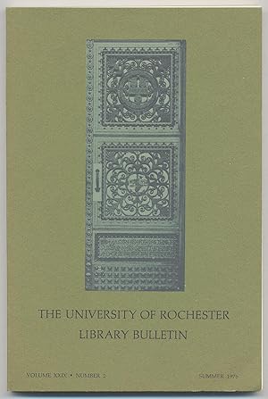Imagen del vendedor de The University of Rochester Library Bulletin: Volume XXIX, Number 2, Summer 1976 a la venta por Between the Covers-Rare Books, Inc. ABAA