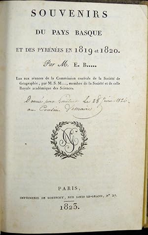 Souvenirs du Pays Basque et des Pyrénées en 1819 et 1820