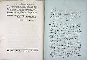 Recueil de 33 pièces (31 imprimées et 2 manuscrites) du procès en réhabilitation de Thomas Arthur...