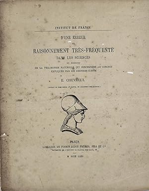 D'une erreur de raisonnement très fréquente dans les sciences du ressort de la philosophie nature...