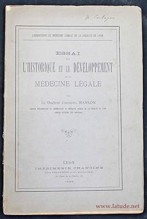 Essai sur l'historique et le développement de la médecine légale