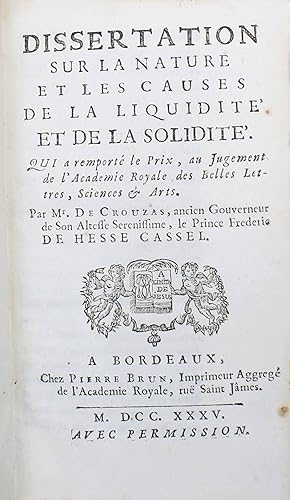 Dissertation sur la nature et les causes de la liquidité et de la solidité