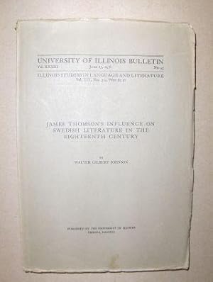 James Thomson`s influence on Swedish Literature in the eighteenth Century *.