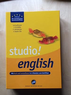 Bild des Verkufers fr Studio! English - Mit Buch und Lernsoftware in 3 Monaten zum Zertifikat (2 CD ROMs, 2 Lehrbcher, 4 Audio-CDs) zum Verkauf von Bookstore-Online