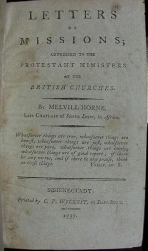 Seller image for Letters on Missions; Addressed to the Protestant Ministers of the British Churches for sale by Parigi Books, Vintage and Rare