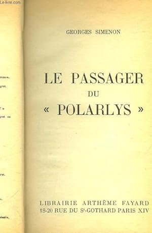 Seller image for LE PASSAGER DU POLARLYS for sale by Le-Livre